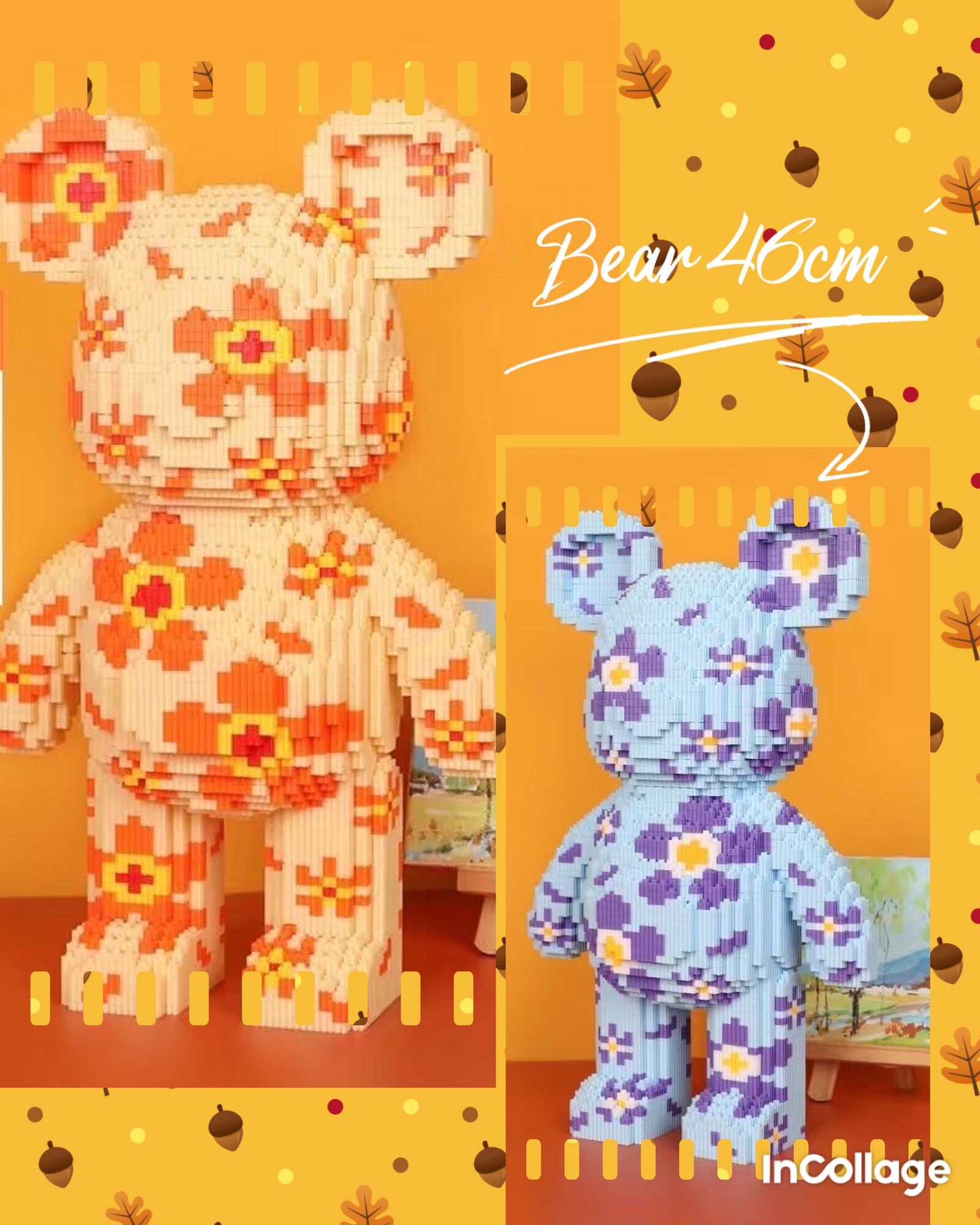 Xếp hình gấu Bearbrick 90cm