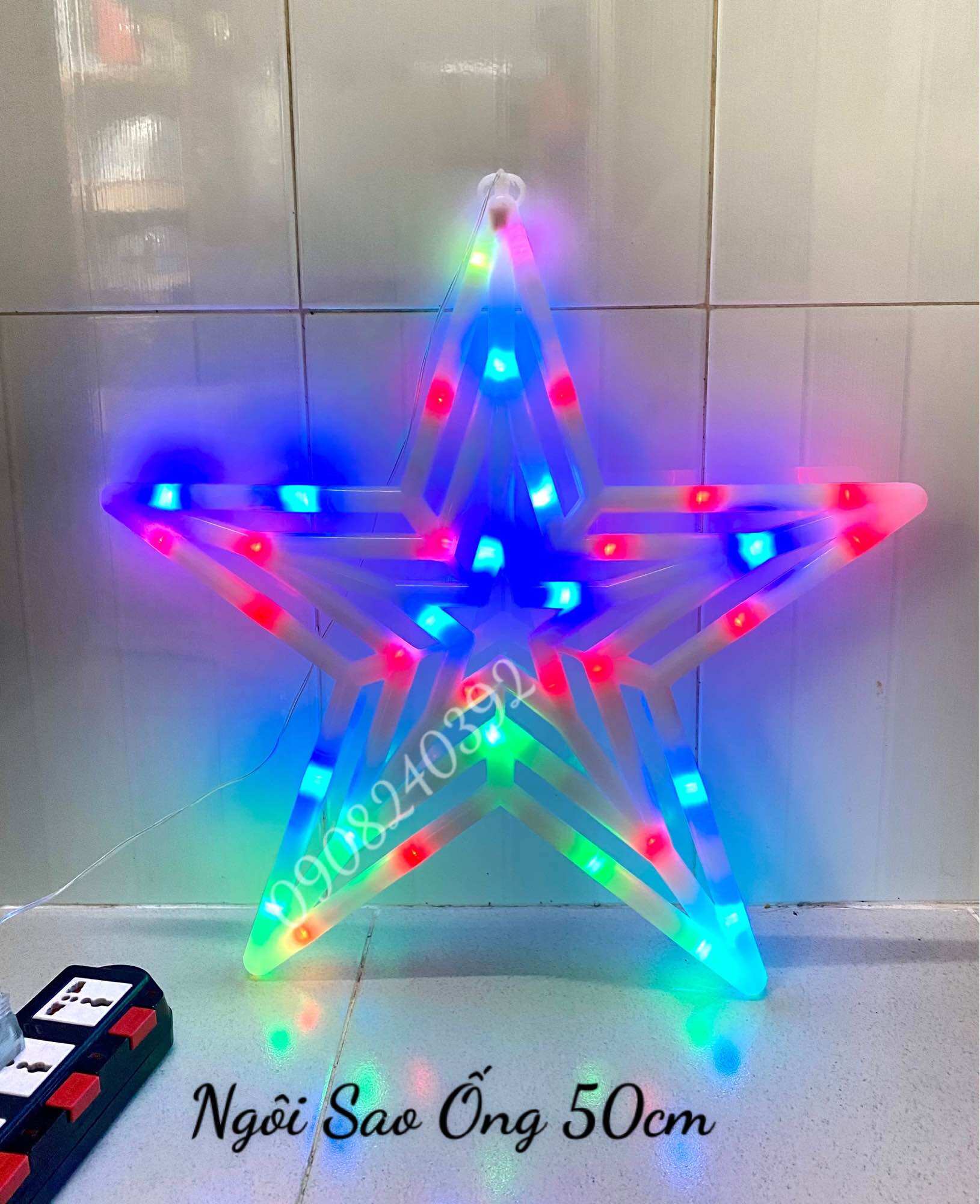 ĐÈN LED TRANG TRÍ HÌNH NGÔI SAO 50CM Led 2 Mặt