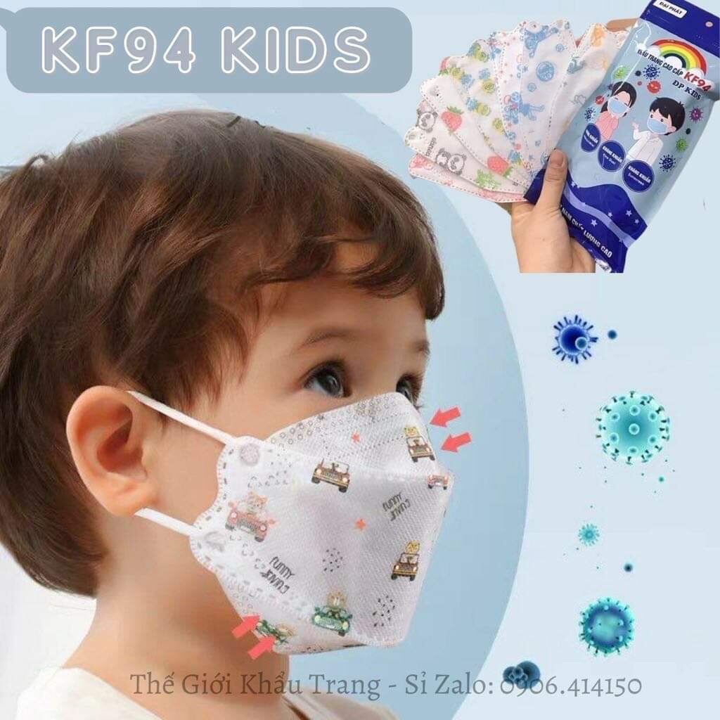 Khẩu trang cho bé KF94 4D Hàn Quốc cho trẻ em, chính hãng Thịnh Phát, tốt cho hệ hô hấp của bé thumbnail