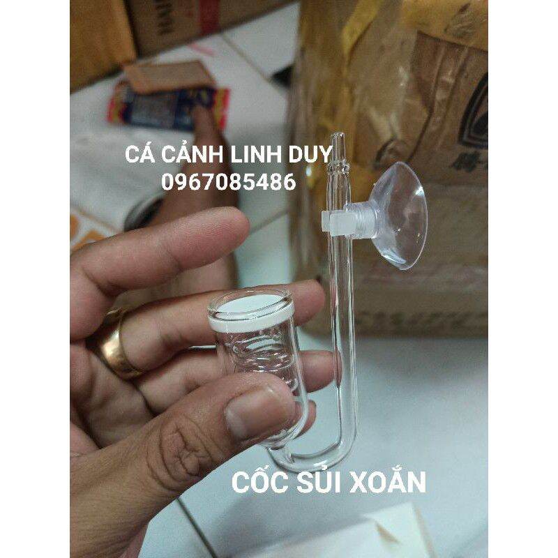 Cốc Sủi Co2 Thủy Tinh Xoắn Siêu Đẹp