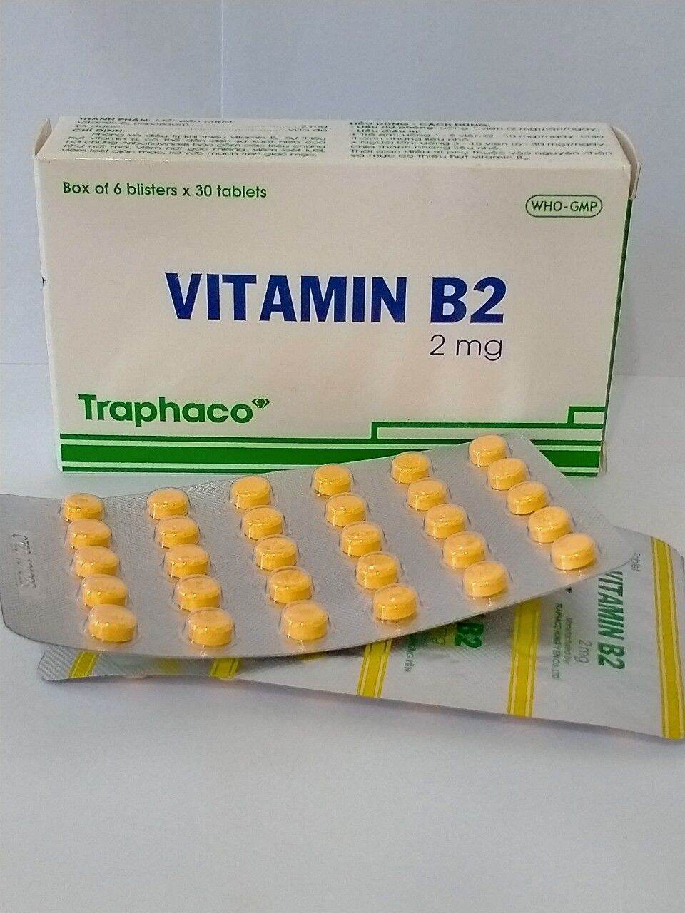 VITAMIN B2 Hộp 180 viên dùng cho trường hợp viêm lở miệng lưỡi