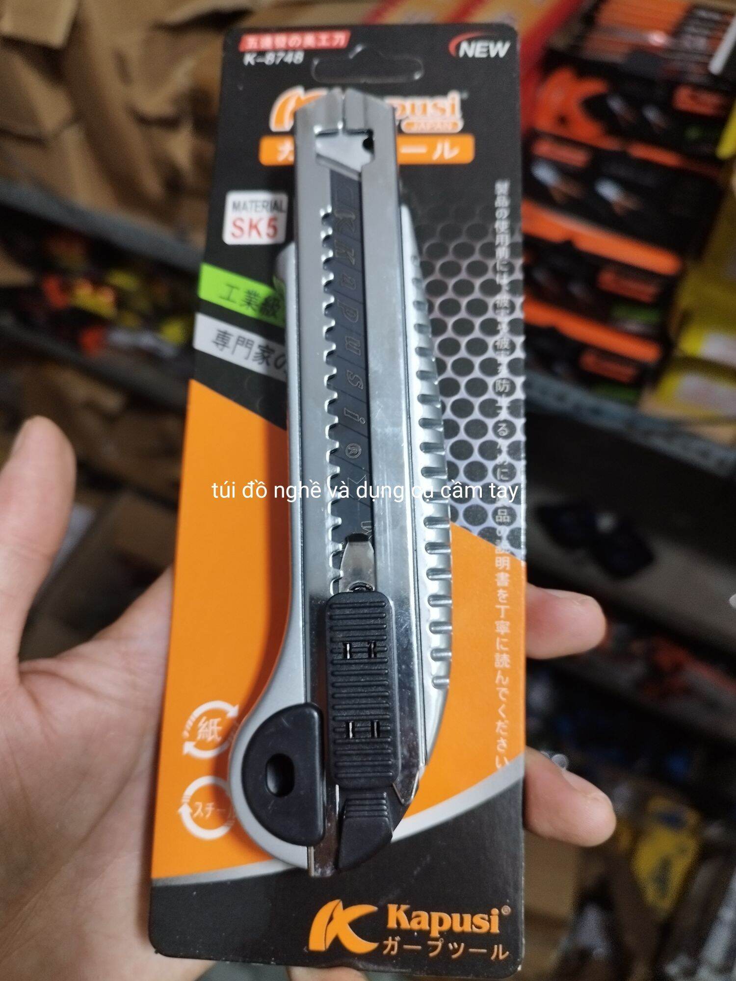 Dao rọc giấy kapusi cao cấp tặng kèm 5 lưỡi