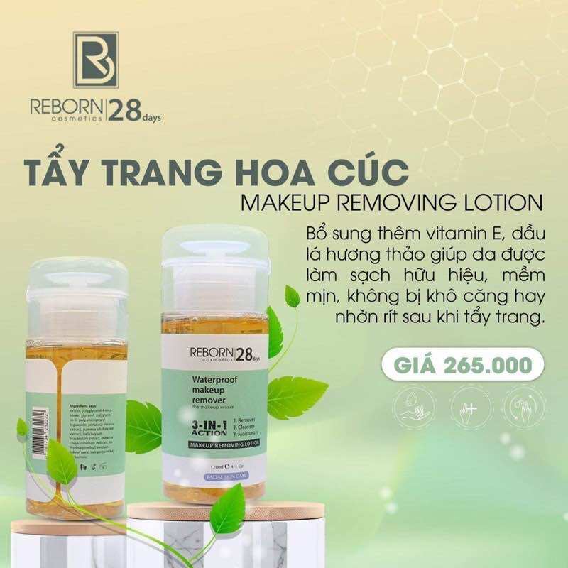 Tẩy trang hoa cúc - makeup remover REBORN 120ml
