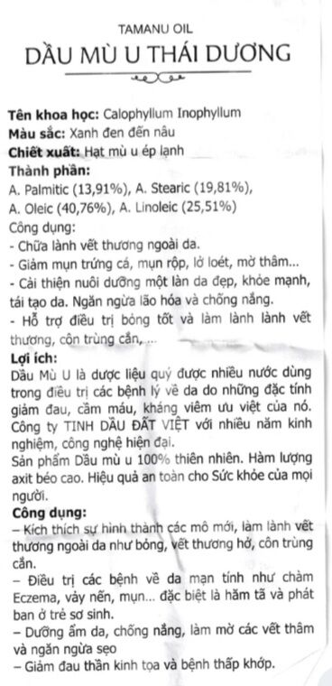 Dầu Mù U Thái Dương chai 10ml