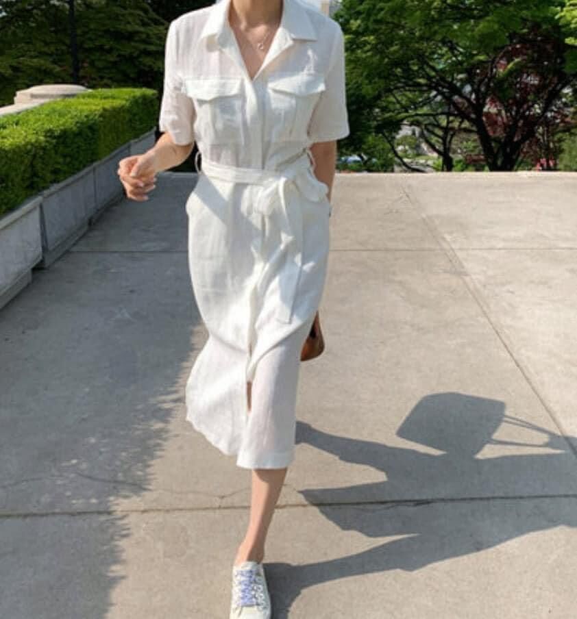 [HCM]ĐẦM SƠMI LINEN HÀNG QUẢNG CHAU