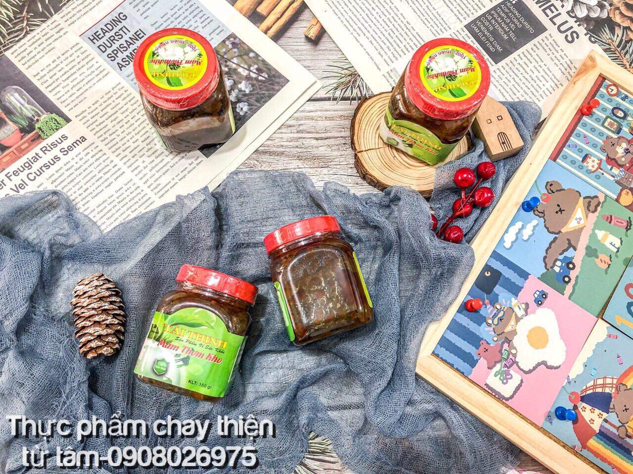 Mắm Thơm Kho Chay Tài Thịnh THIỆN TỪ TÂM Thơm Ngon Nức Mũi Thực Phẩm Hũ 150G