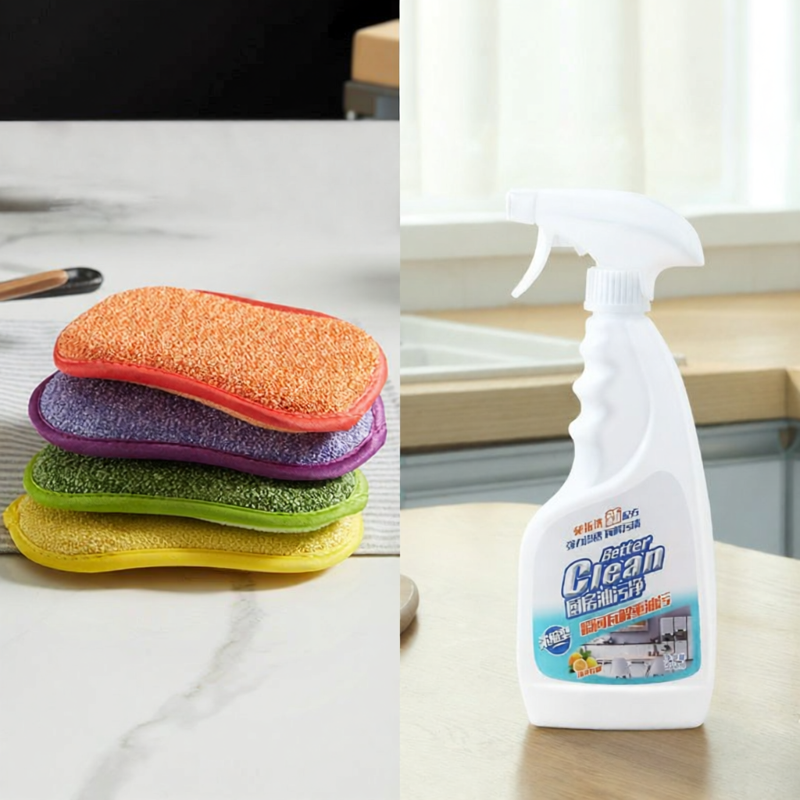 Pot-Safe Non-Greasy Absorbent Dish Sponge - 9