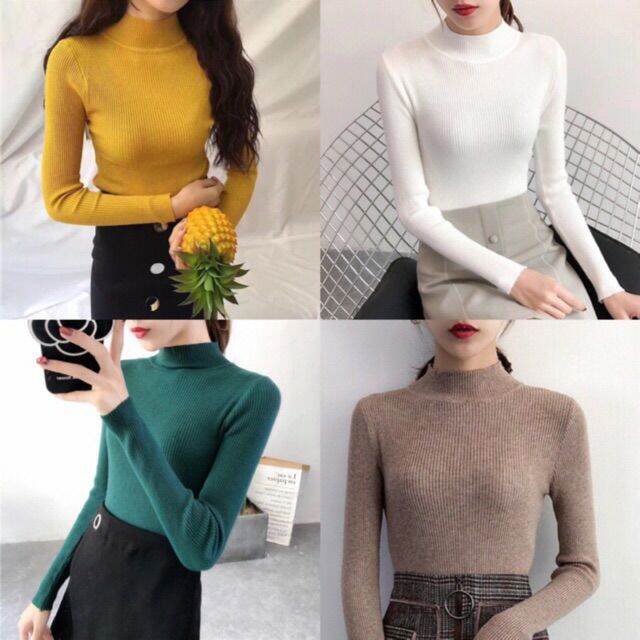 Áo Len Tăm Cổ 3 Phân