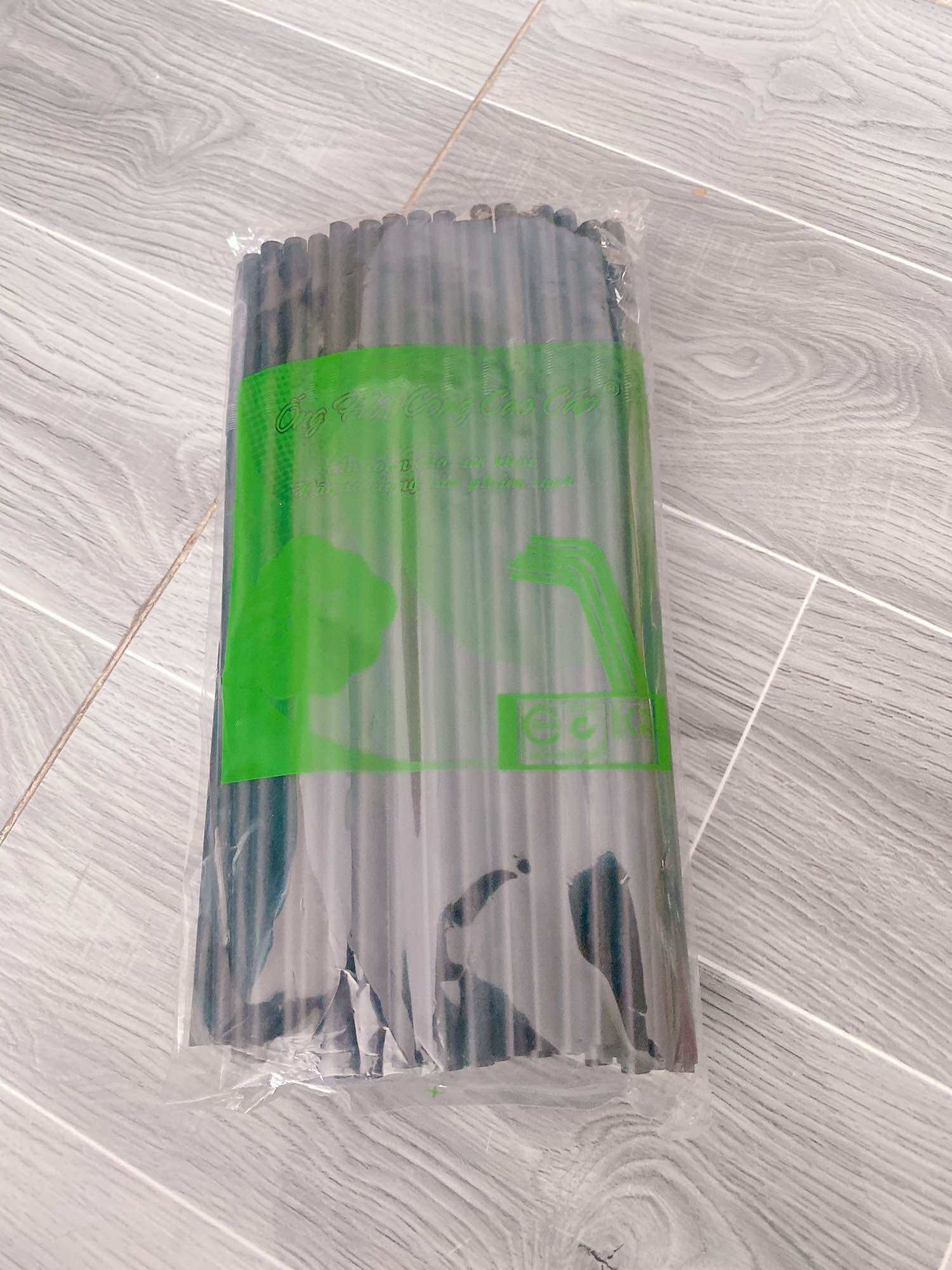 Ống hút fi 18 dài 21cm cong xoắn 2 bịch