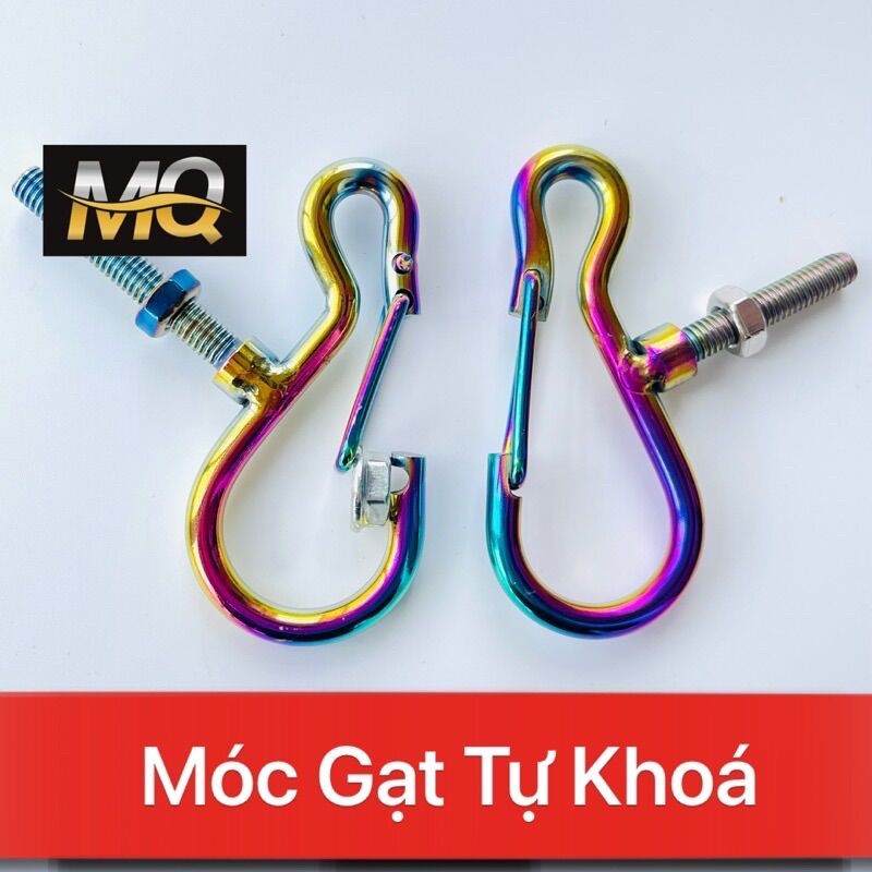 Móc treo đồ xe máy titan có chốt bấm