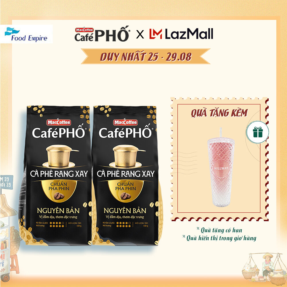 Combo 2 túi cà phê phố rang xay - maccoffee 450gr