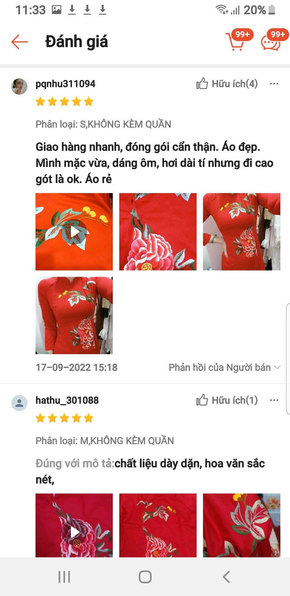 áo dài đỏ thêu chất lụa tây thi cao cấp kèm quần