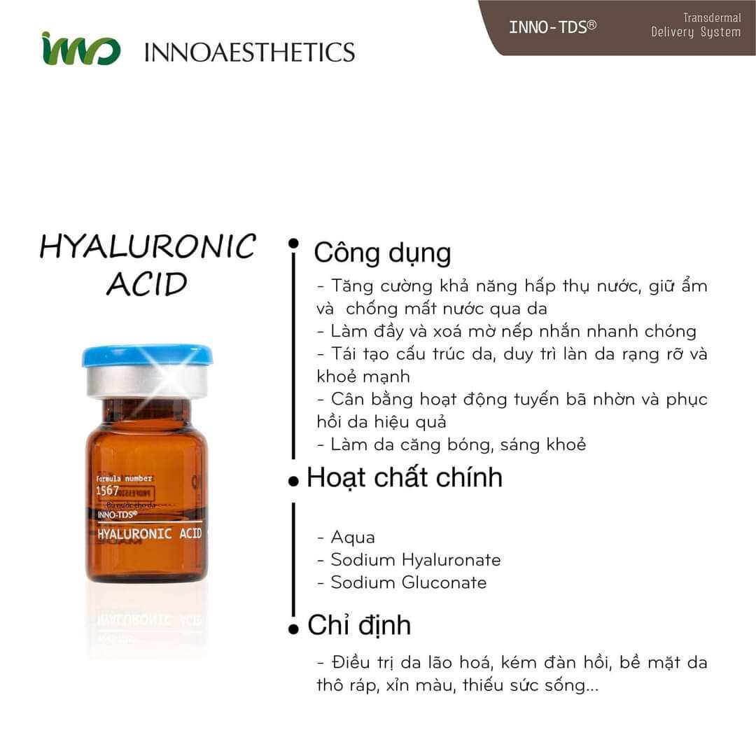 Tinh chất cấp ẩm căng bóng da Inno - TDS Hyaluronic Acid  2,5ml/ 1 lọ