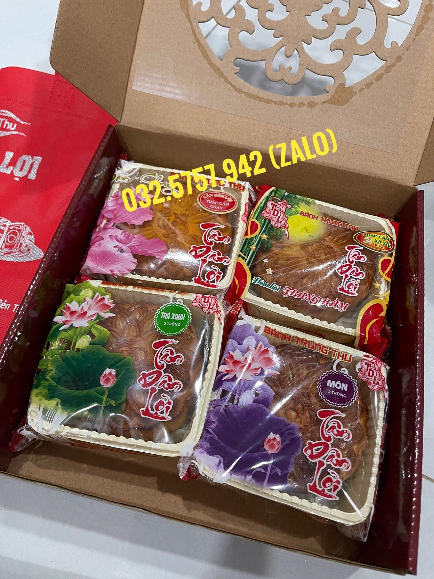 Nhân [Lá Dứa Hạt Dưa] bánh Trung Thu Tân Dân Lợi 2 trứng 200g
