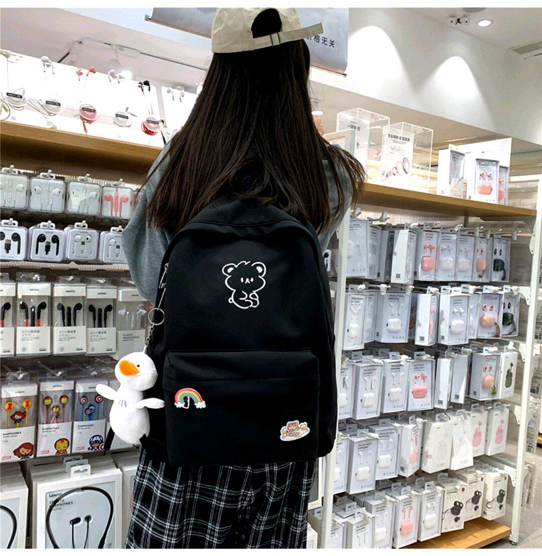 Balo học sinh đi học gấu Ulzzang học sinh