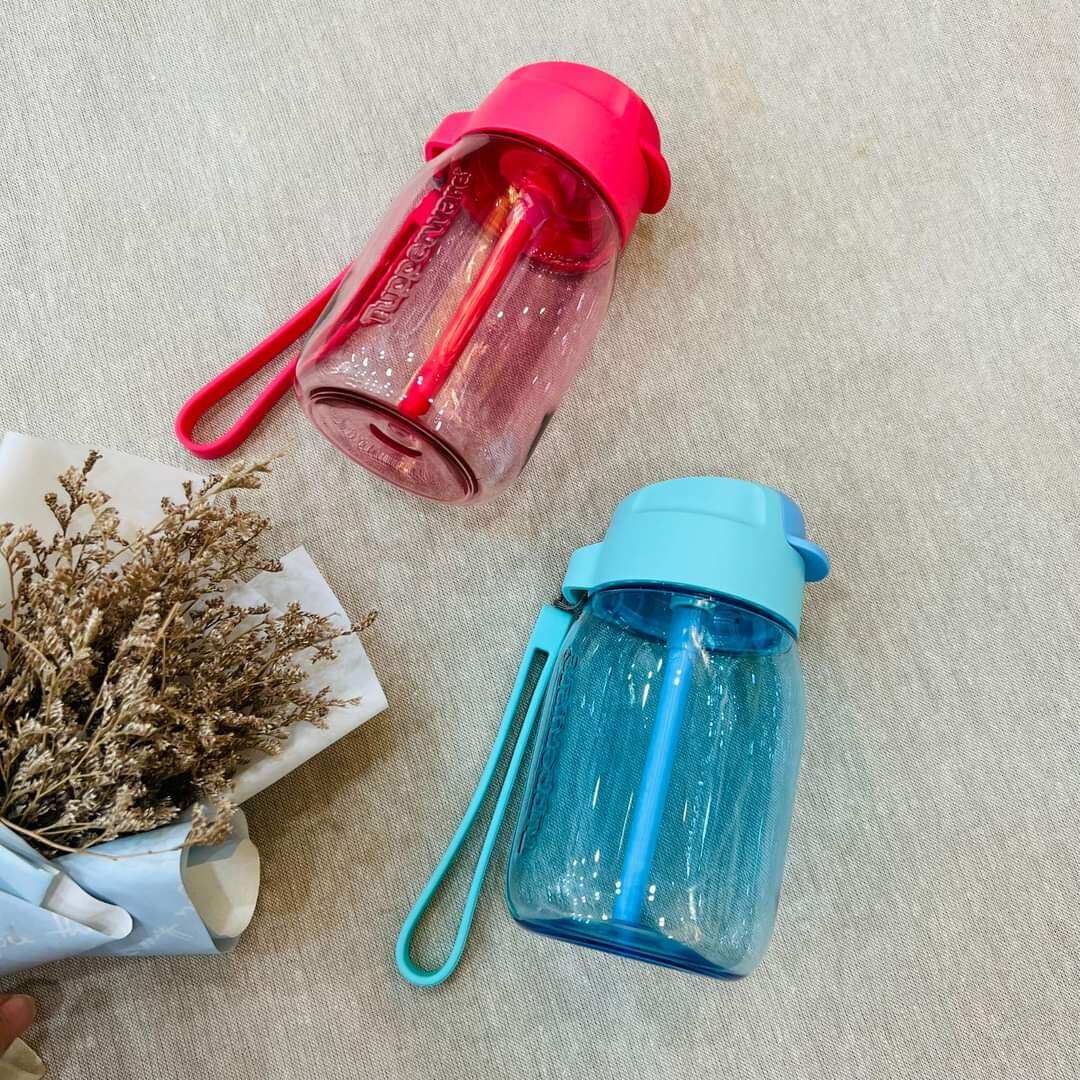 Bình Nước Cho Bé Mini Lohas With Straw 350ml Tupperware Có Ống Hút