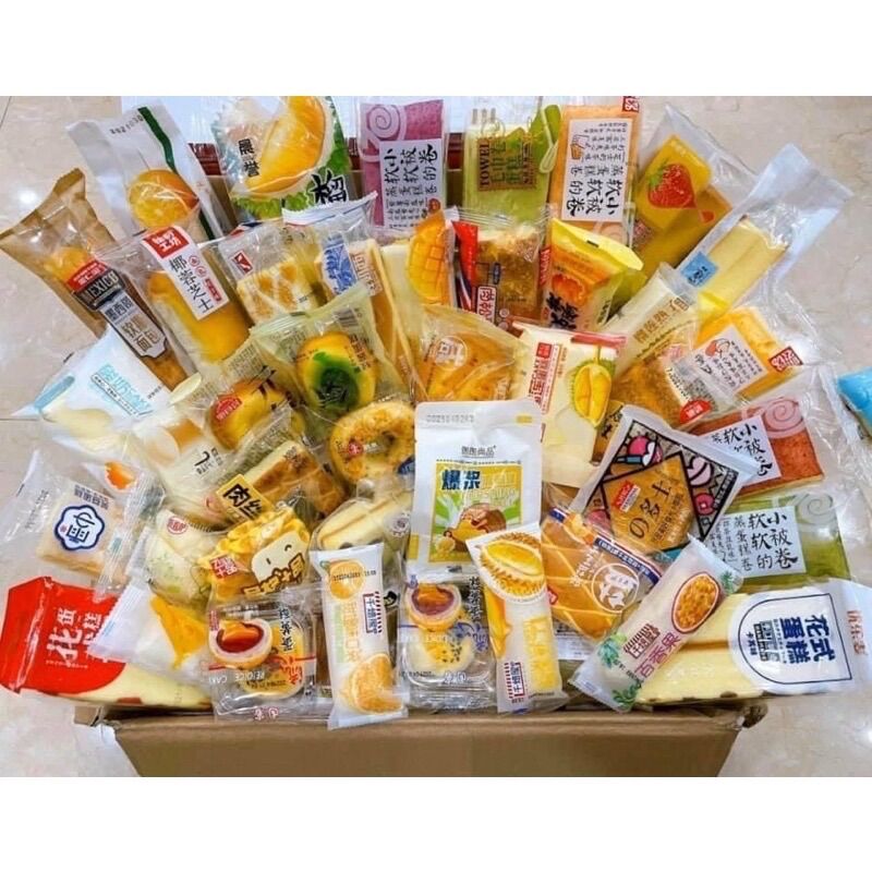 Bánh mix Đài Loan bổ sung dinh dưỡng set mix đa dạng, không trùng vị 500gr - Bestore Foody