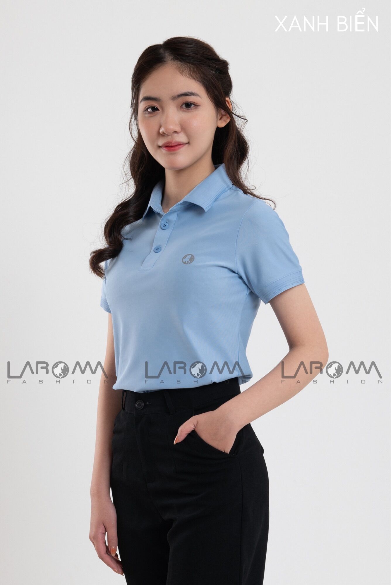 Áo polo phông có cổ Laroma của nữ