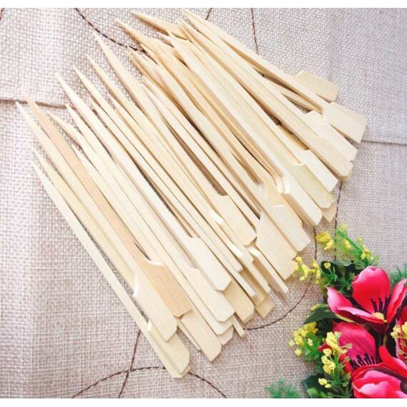 Bịch 200 xiên cờ gỗ 9cm dùng xiên đồ nướng, trái cây...an toàn tiện lợi