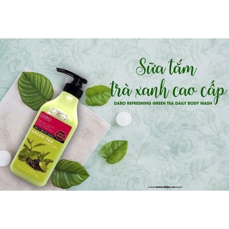 Sữa tắm trắng da cao cấp DABO trà xanh DABO 750ml chính hãng