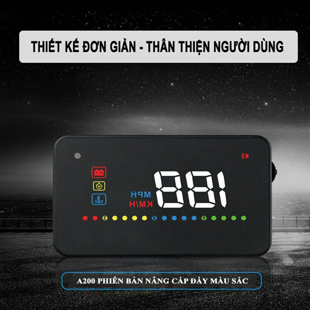 Hiển Thị Tốc Độ Lên Kính Lái HUD A200 Cực Sắc Nét