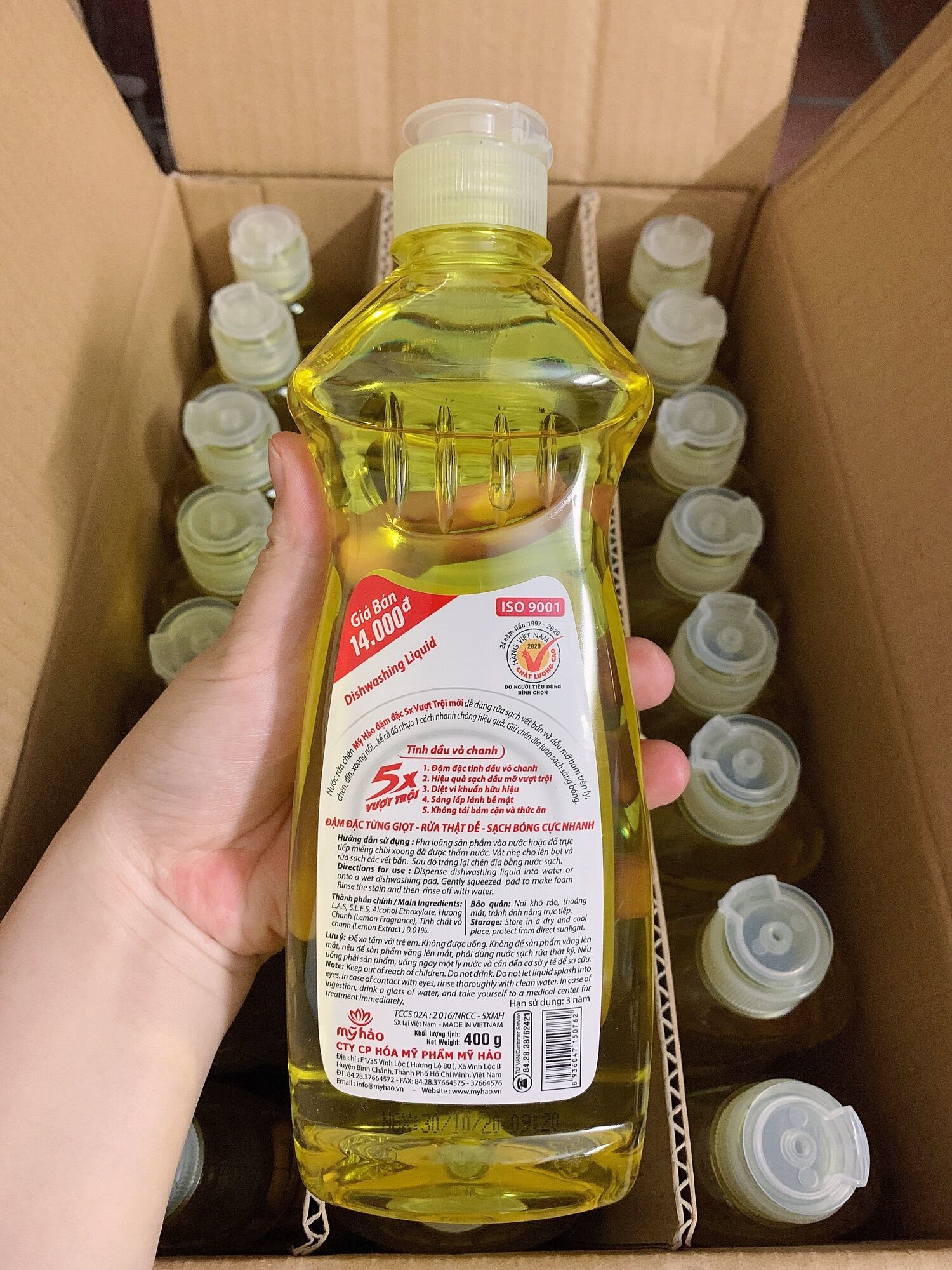 Nước Rửa Chén Mỹ Hảo 5X Đậm Đặc Vượt Trội 400G