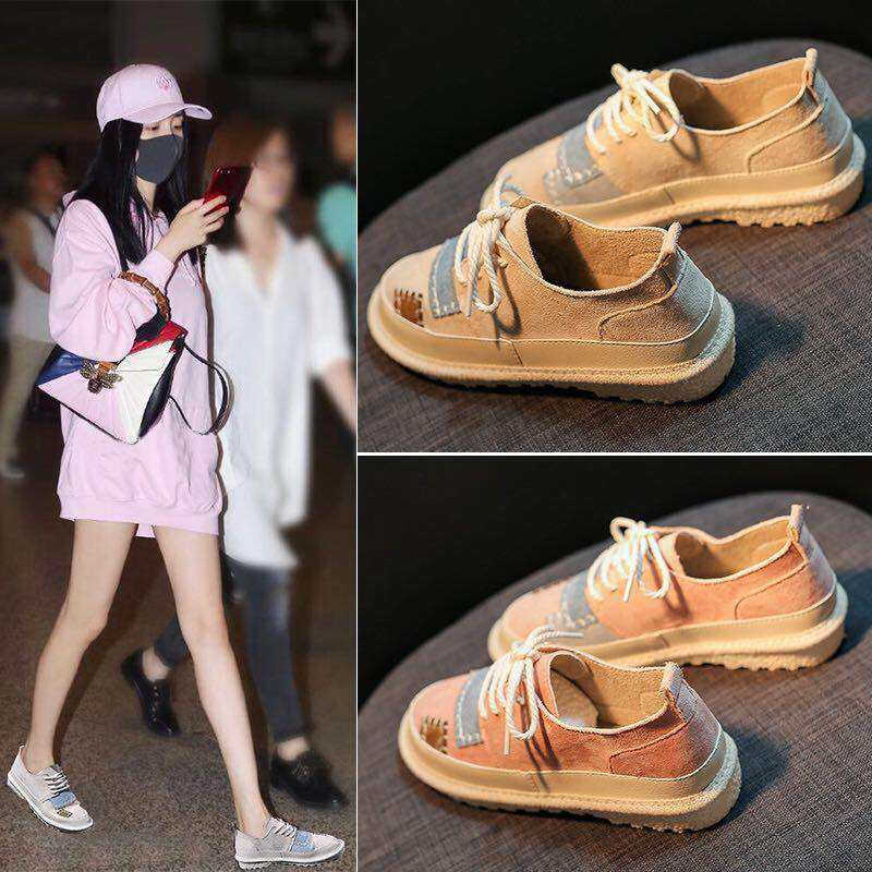 INS Board Shoes Street Snap Students Soft Girl Intellectual Smoked Shoes White Shoes Women's Spring 2020 New Style Korean-style Versatile Canvas Shoes Shoes