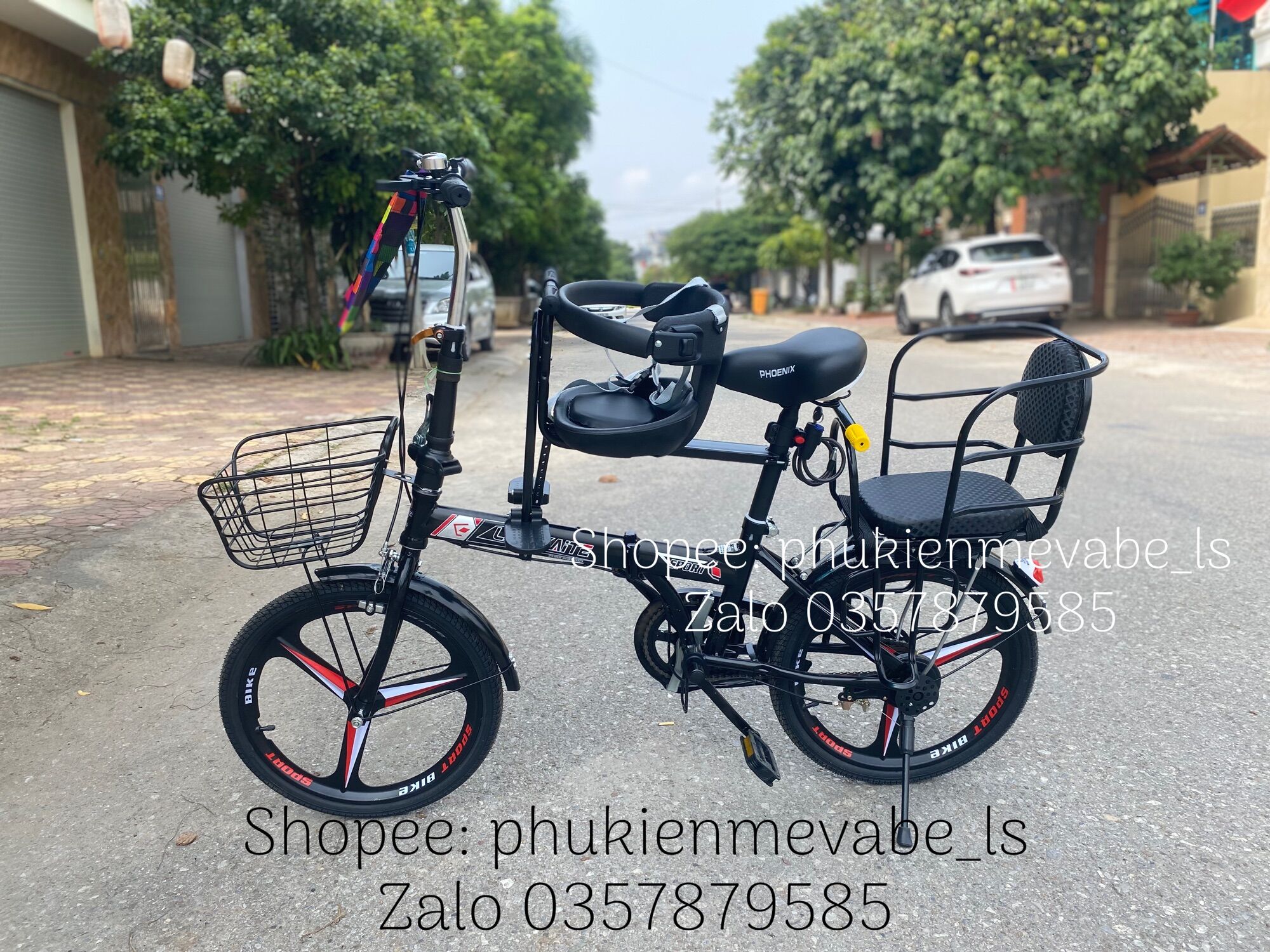 D07-Ghế ngồi trước xe đạp thể thao cao cấp