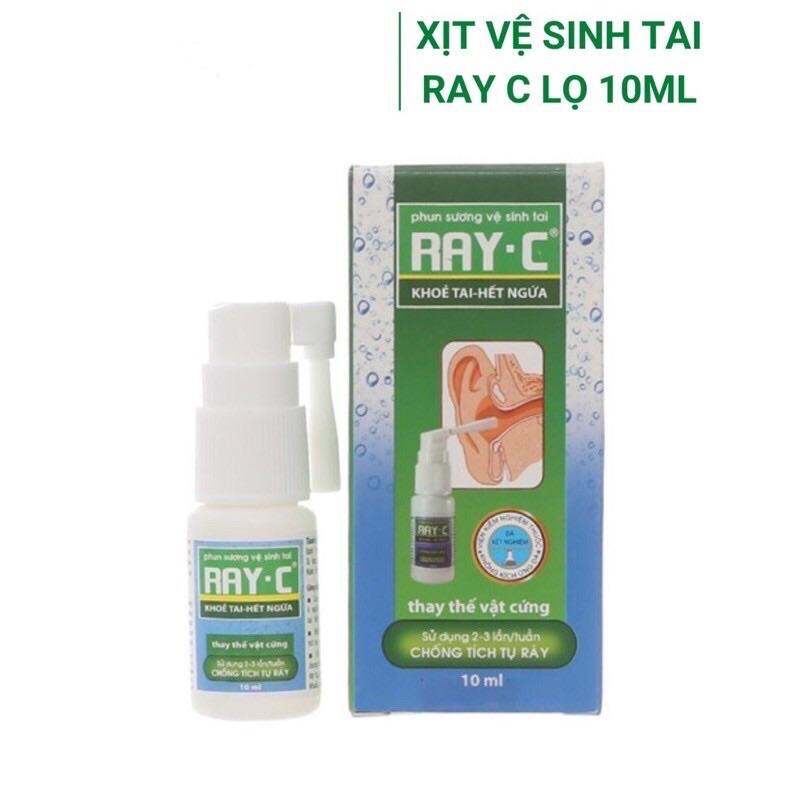 Xịt vệ sinh tai Ray C / RayC dung dịch xịt làm sạch ráy tai