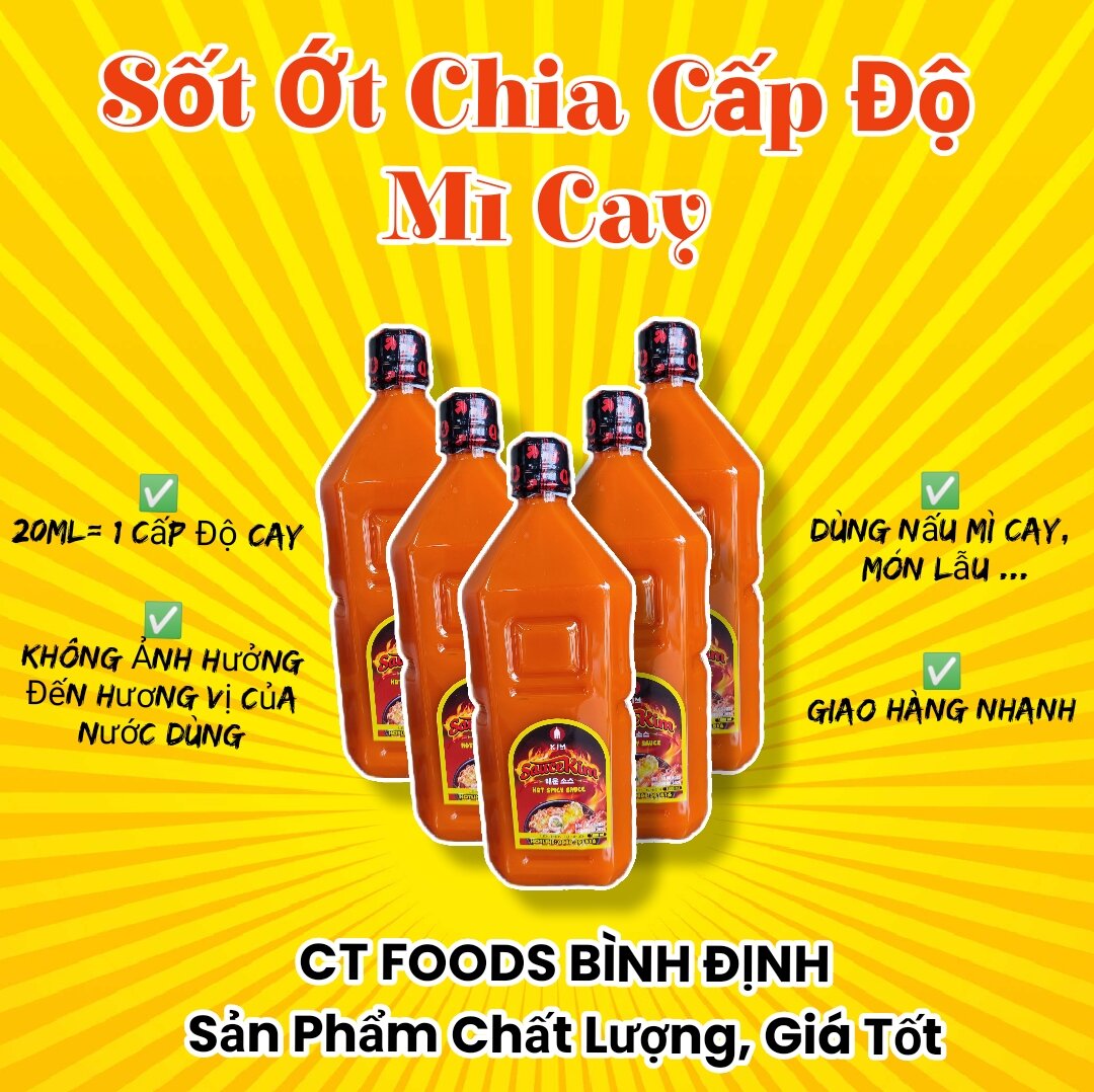 Combo tiết kiệm 5 chai sốt ớt chia cấp độ cây hot spicy