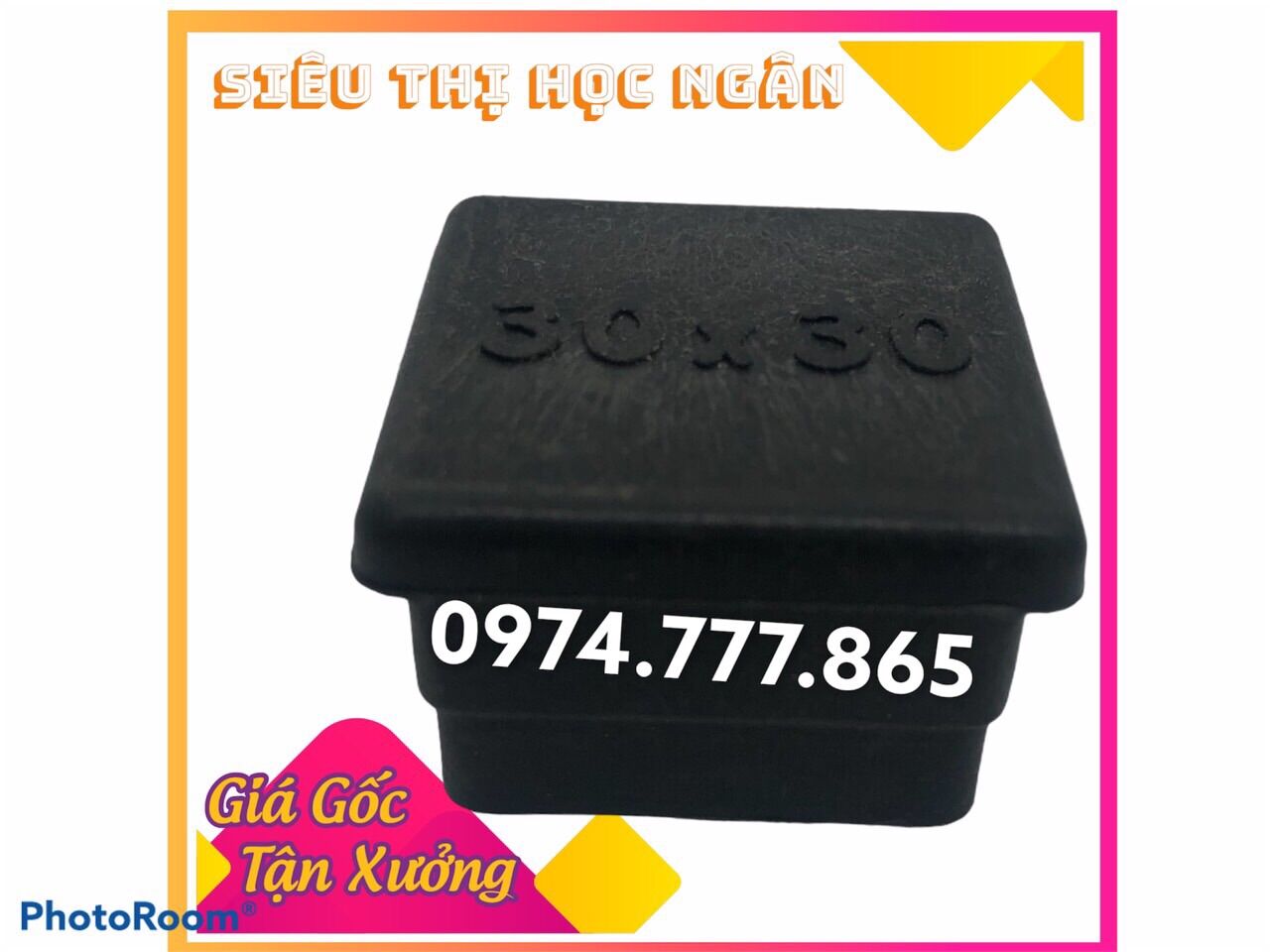 Combo 10 Chụp bịt cao su trong sắt hộp 30x30