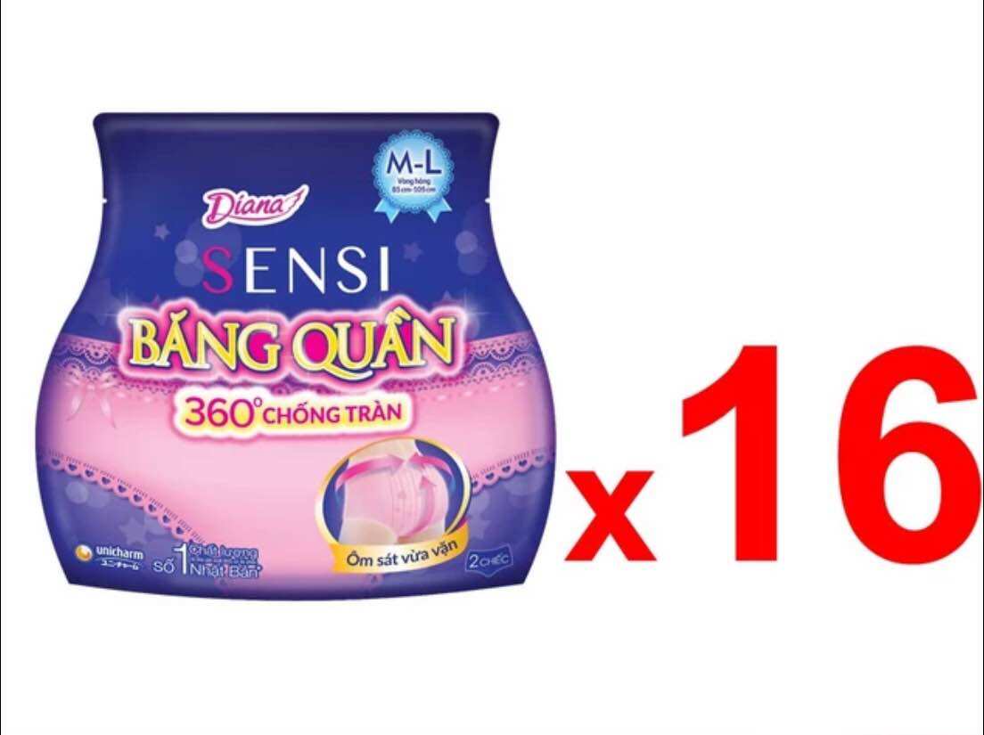 Sỉ nguyên thùng băng vệ sinh diana sensi băng quần size m-l mỗi gói 2 miếng- hsd luôn mới