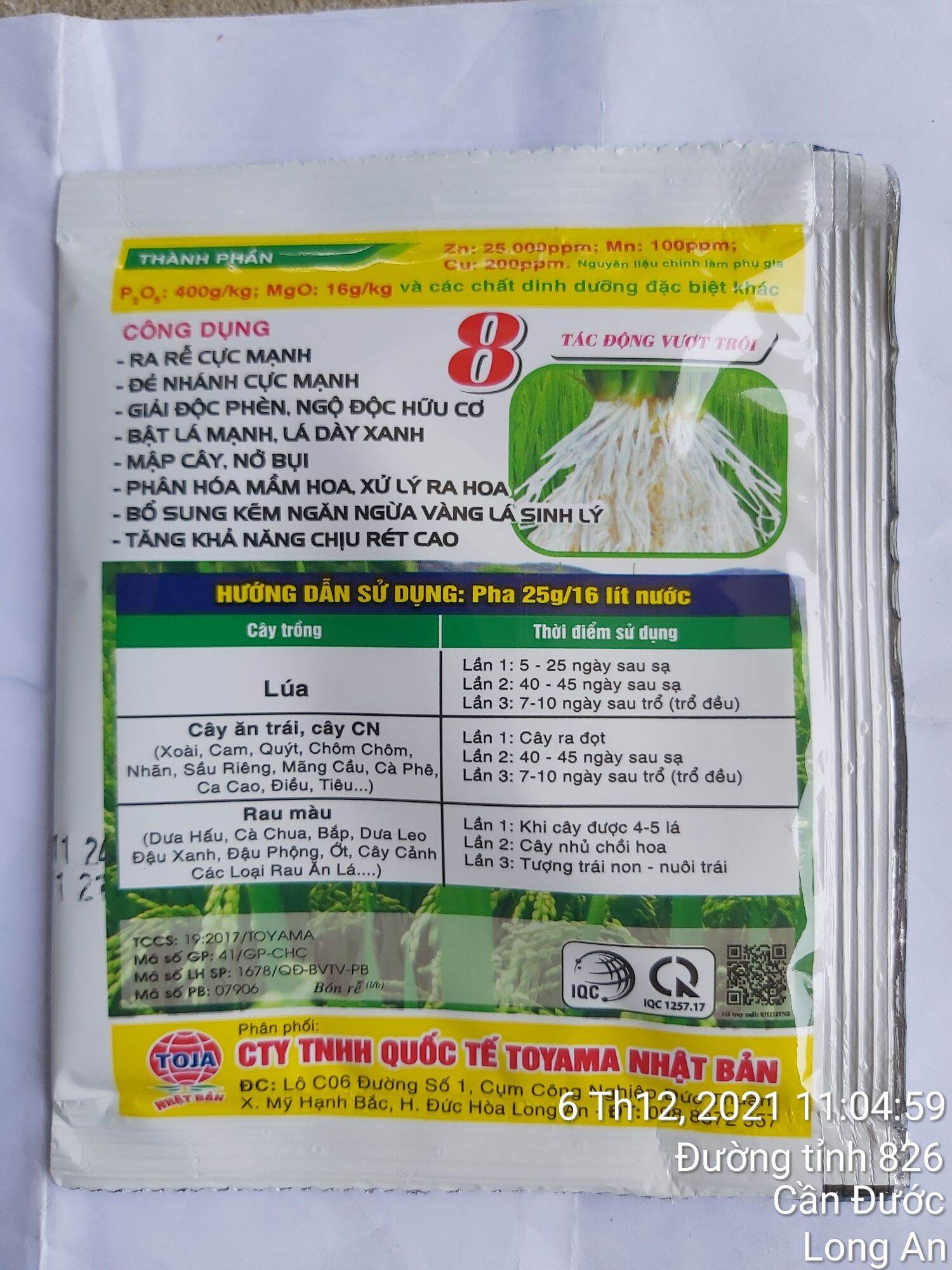 set 50 gói phân bón lá siêu lân kẽm gói 25gram