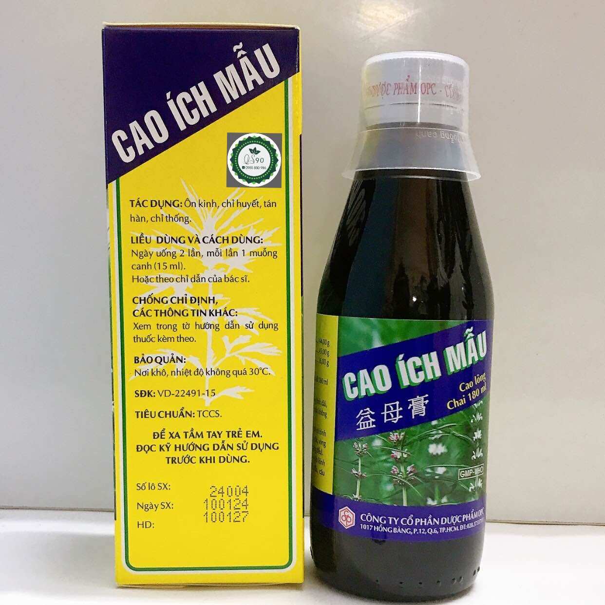 Cao ích mẫu chai 100ml,180ml Dược phẩm OPC