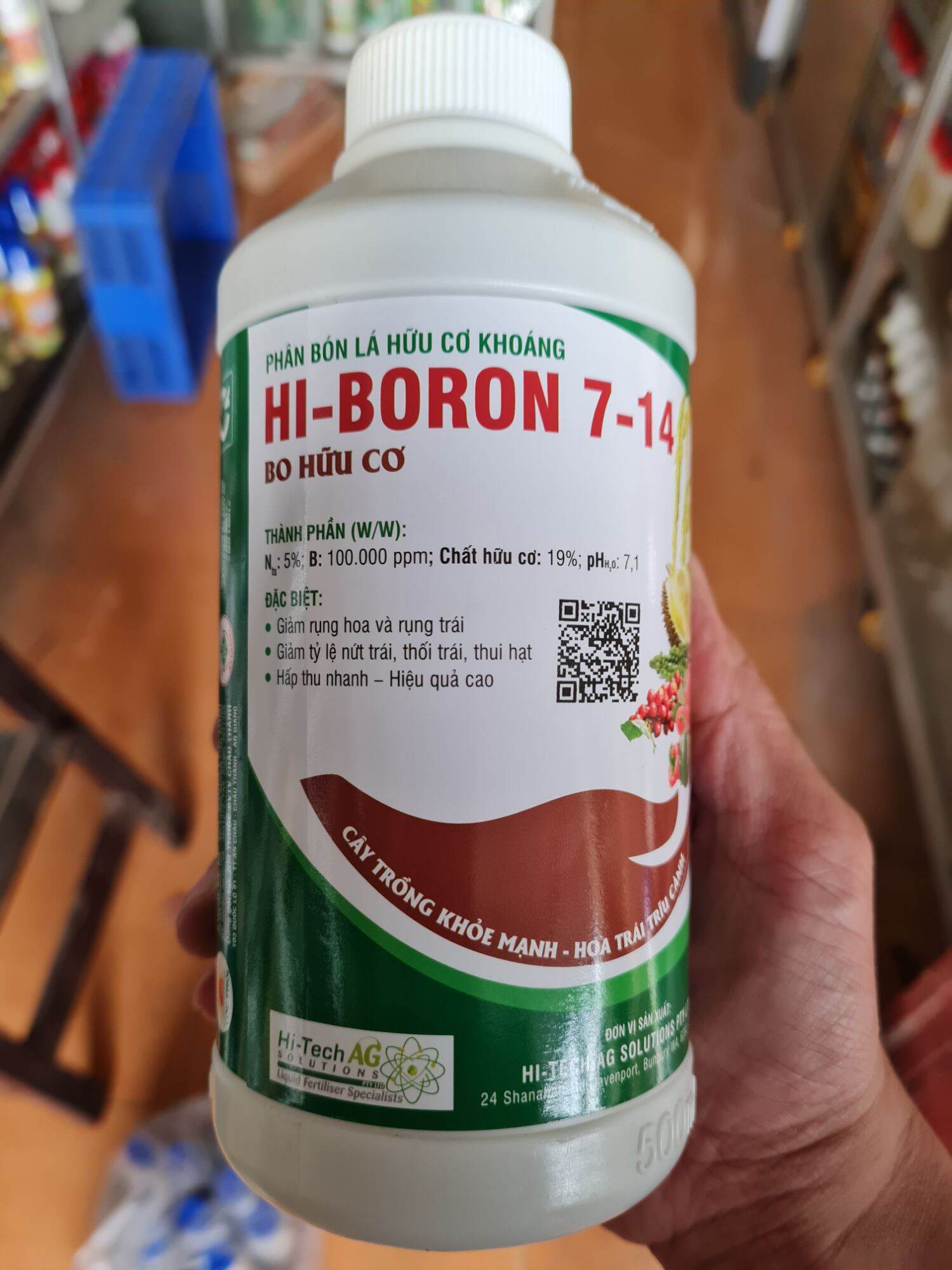 Dưỡng bông hi-boron 7-14 500ml