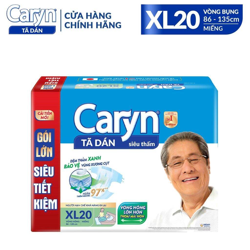 Tã dán người lớn Caryn M40, ML40, XL20