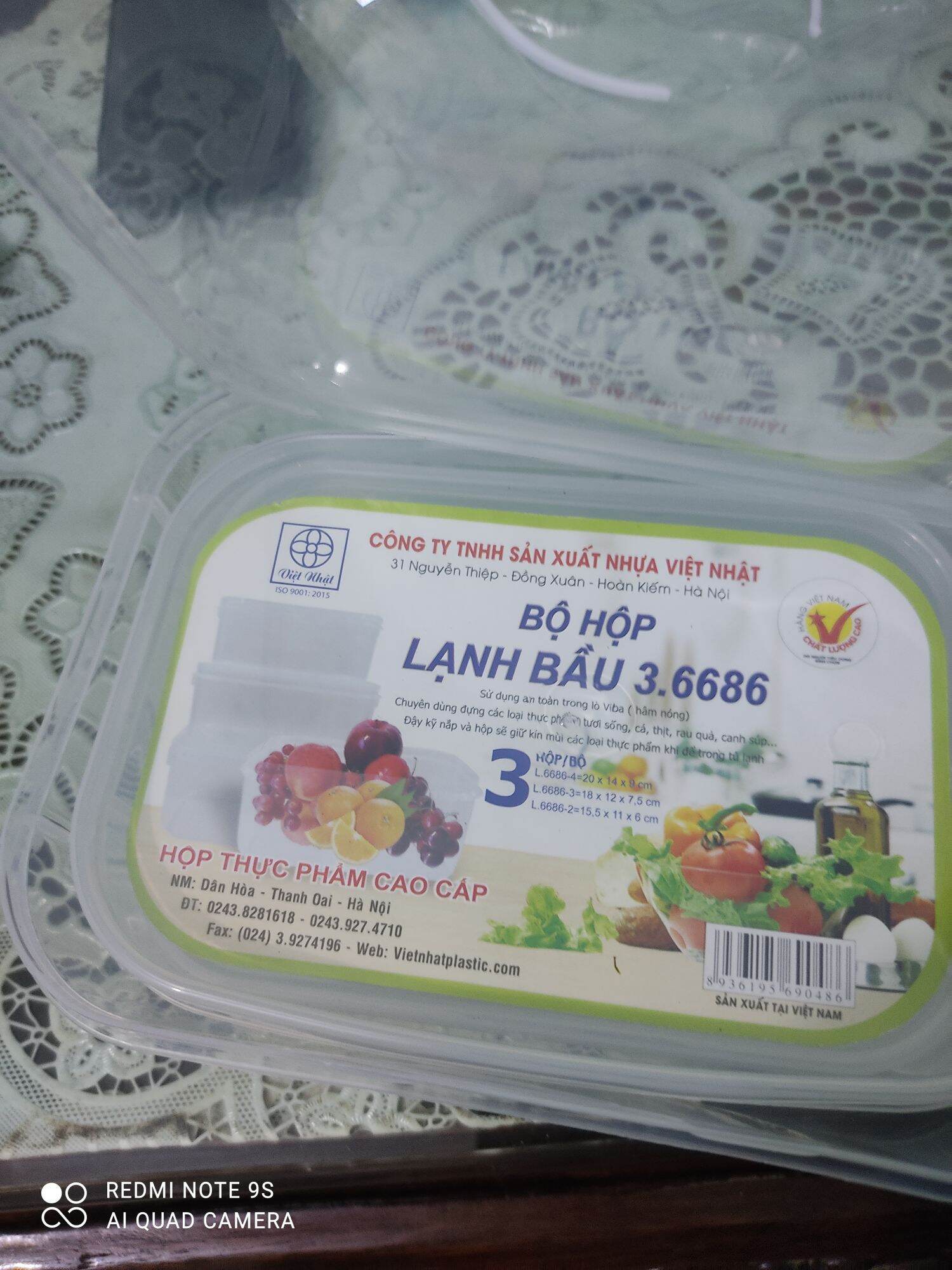 Bộ 3 hộp lạnh bầu việt nhật