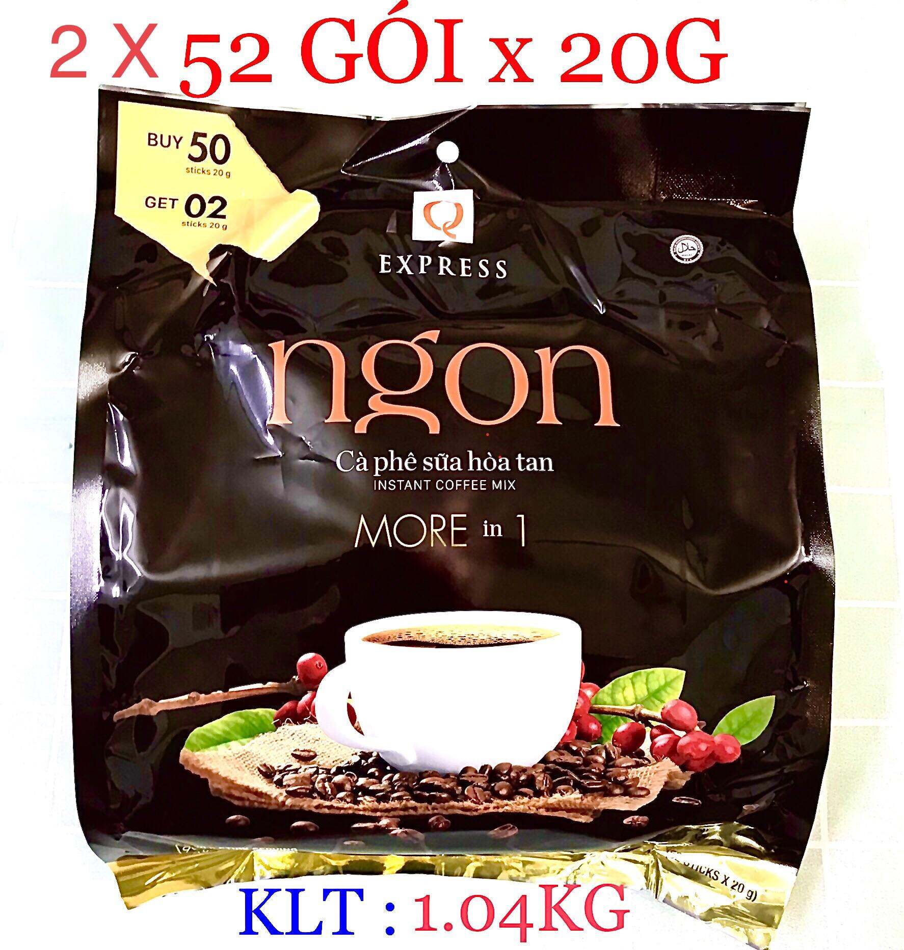 COMBO 2 BỊCH CAFE SỮA NGON LOẠI BỊCH LỚN 52 GÓI X20G