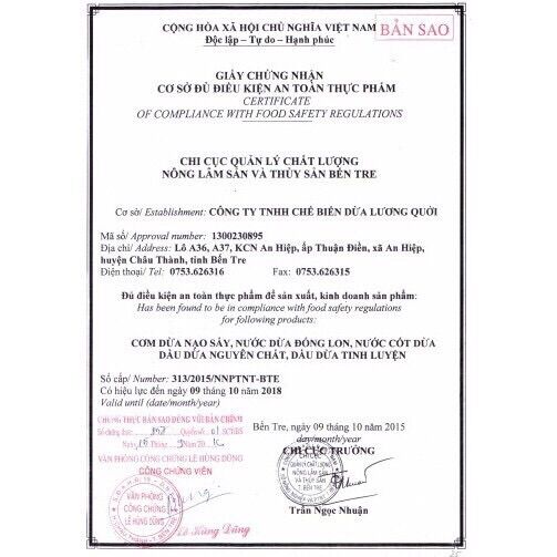 Dầu Dừa tinh luyện Vietcoco - Dầu NẤU ĂN