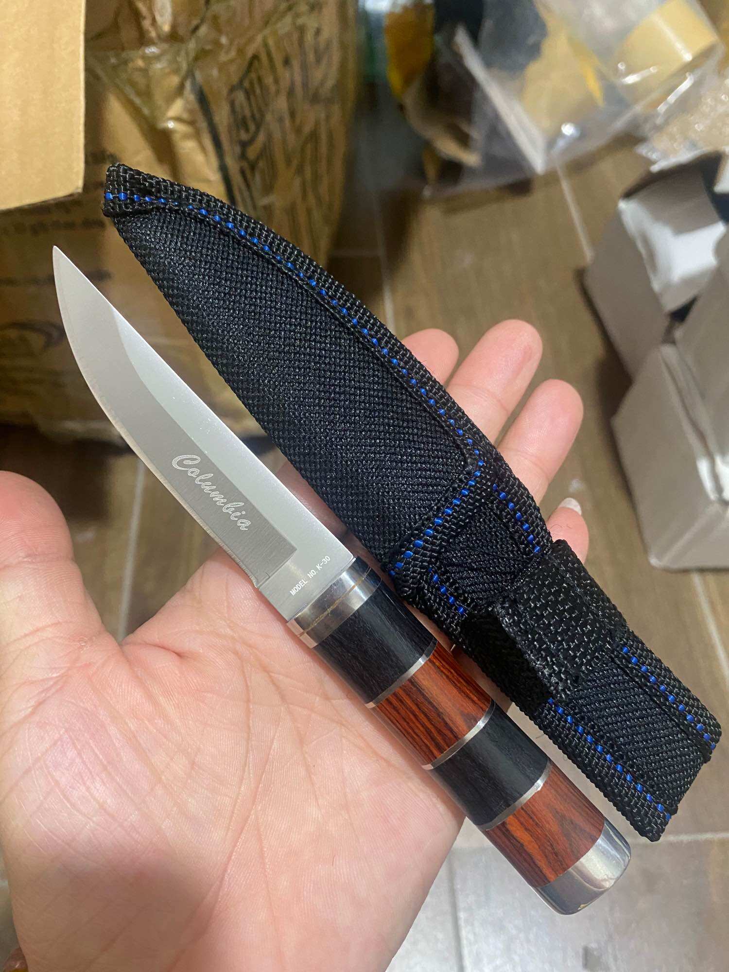 Dao gọt hoa quả mini có bao đựng, dài 16cm