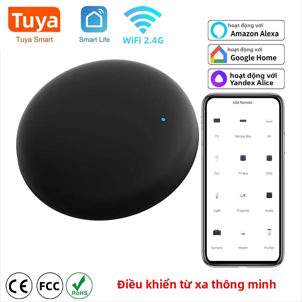 Điều Khiển Từ Xa Hồng Ngoại Tuya WiFi Cho Tự Động Hóa Nhà Thông Minh Thiết Bị Hồng Ngoại Đa Năng Tương Thích Với Alexa Google Home Smart Life
