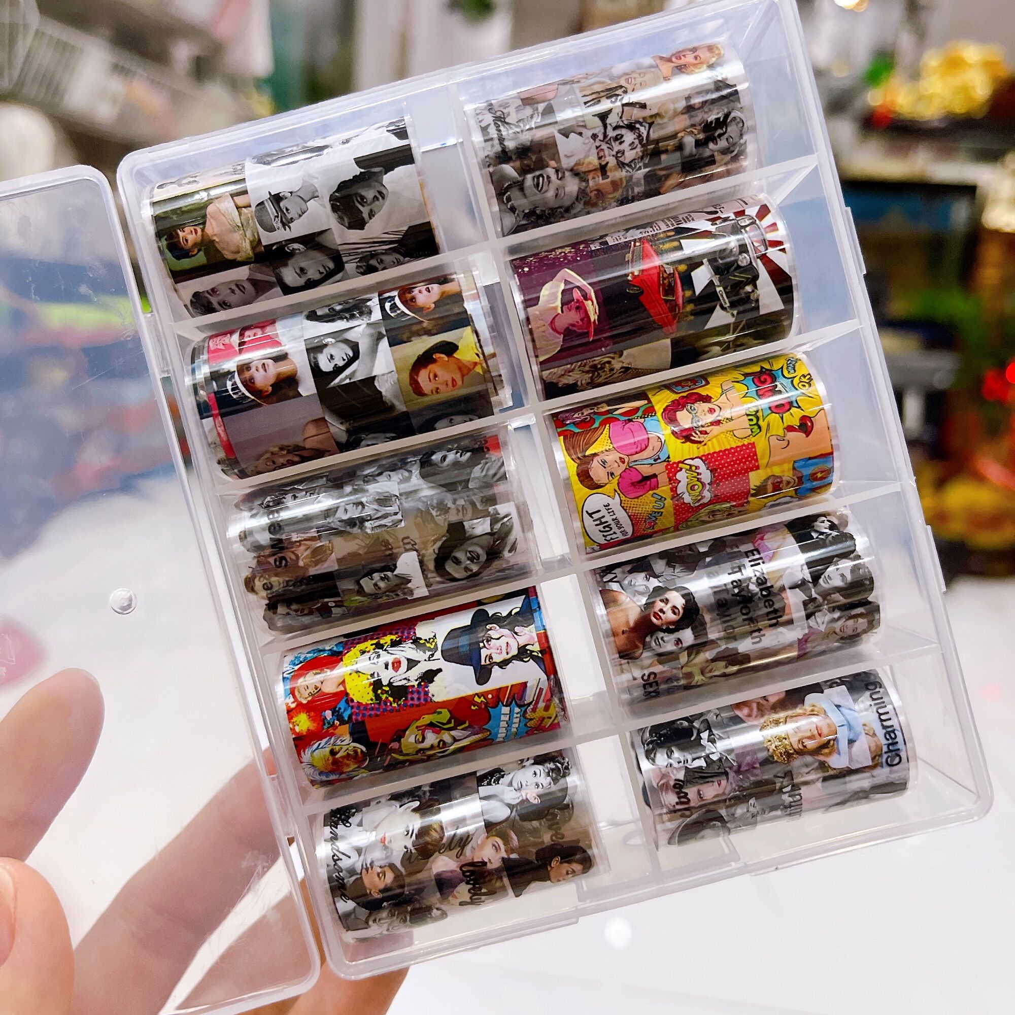 Set foil cô gái dán móng tay nail