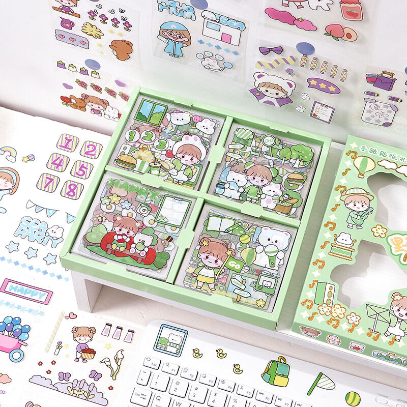 Hộp hình dán 100 sticker trang trí momo