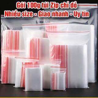 1kg Túi zip chỉ đỏ loại dày đẹp - Ấn vào chọn size Cty BNH