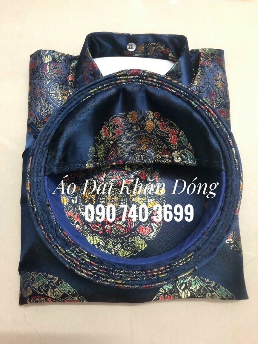 Áo Dài Khăn Đóng Gấm Đĩa Lớn (Link này gồm Áo và Khăn Đóng, chưa có Quần) em