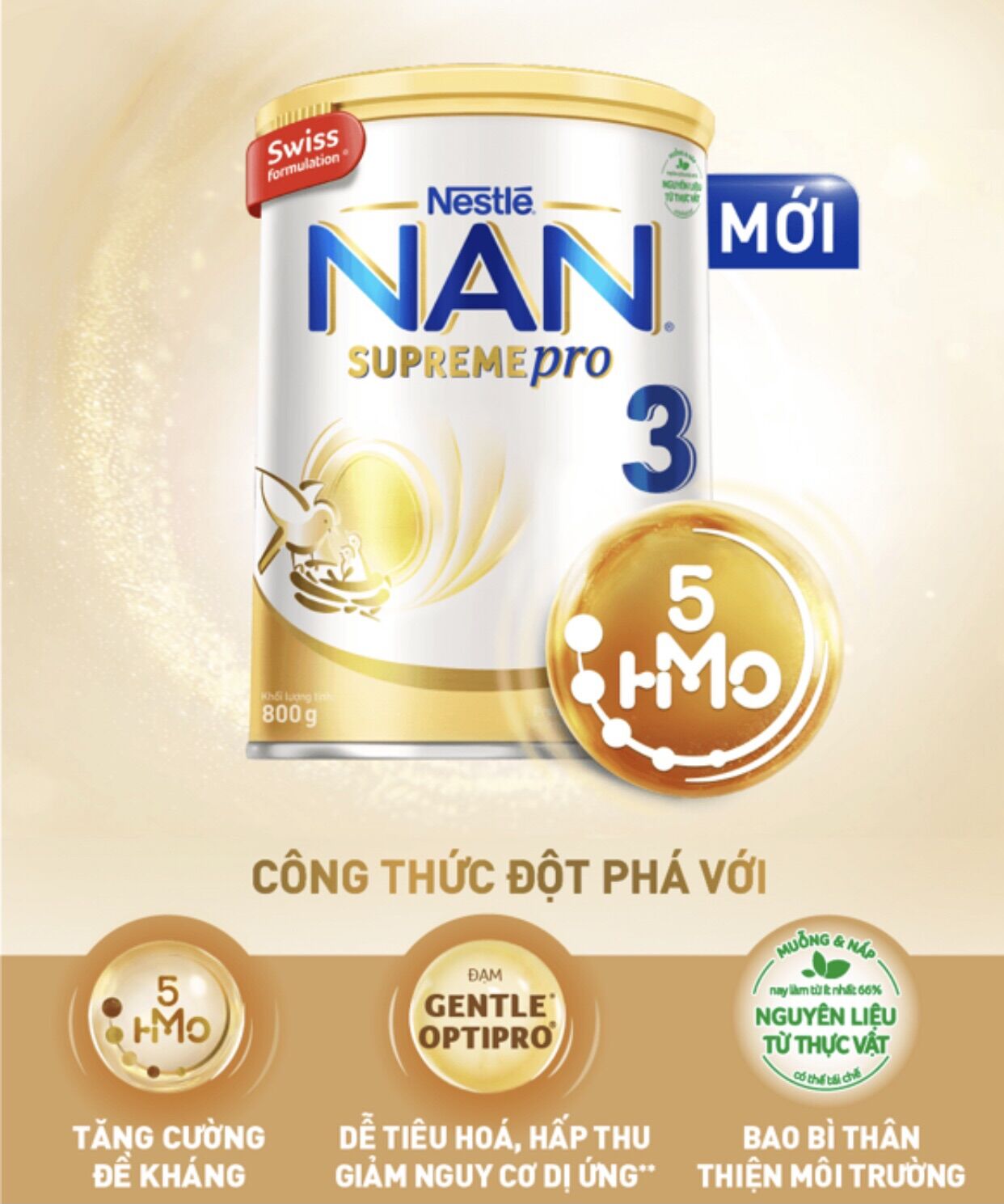 Sữa Bột Nestle Nan Supreme PRO 3 - Hộp 800g
