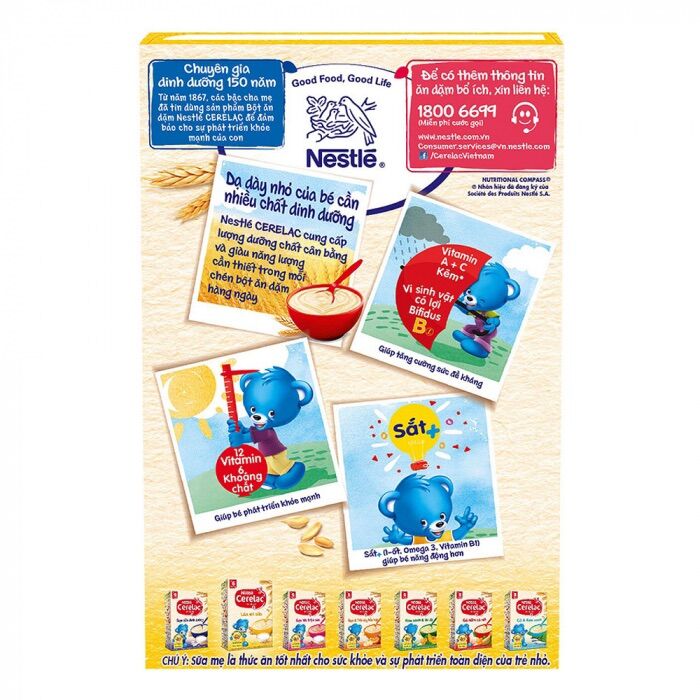 Bột ăn dặm Nestle Lúa mì và sữa cho bé từ 6 tháng