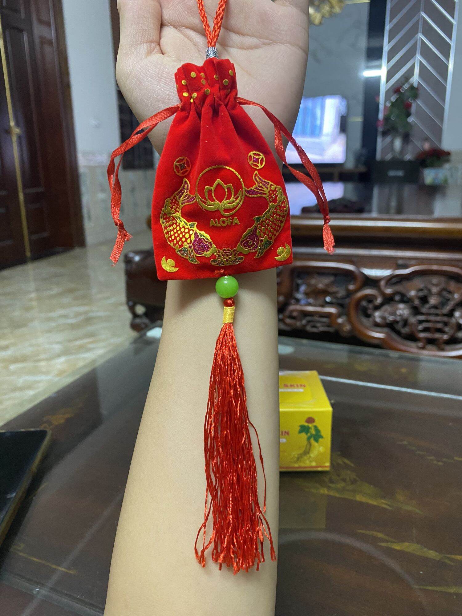 Túi Gấm Đỏ Bình An Alofa