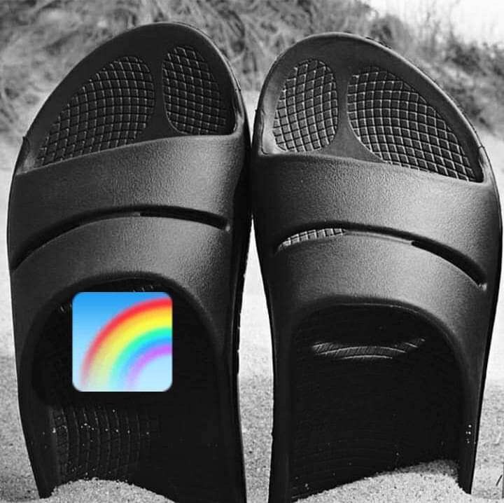 Dép oofos big size màu đen. quai ngang size 45 ,46 ,47 .