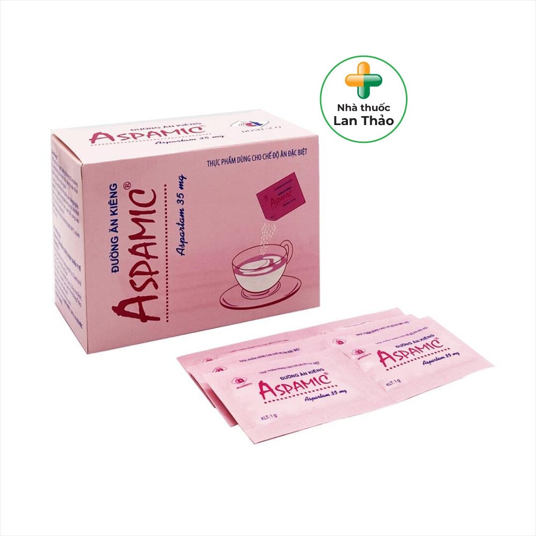 Đường ăn kiêng aspamic hộp 100 gói
